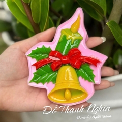 Khuôn Silicon - Chuông Noel Nơ Nến Lá