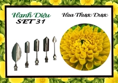Kim 3D Inox - Bộ 5 - Mẫu 31 Hoa Thược Dược