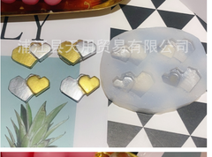 Khuôn Silicon - Trái Tim Kiểu - 4c Đôi Lồng 2c