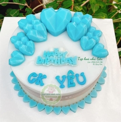 Khuôn Silicon - Trái Tim Kiểu - Kim Cương- 15C 3.1cm