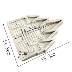 Khuôn Silicon - Lâu Đài - Vĩ 13cm 5 Chóp