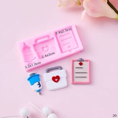 Khuôn Silicon - Bác Sĩ - Túi Y Tế Bơm Sổ 3c