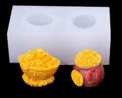 Khuôn Silicon - Hủ Vàng - Set 2 - 4cm