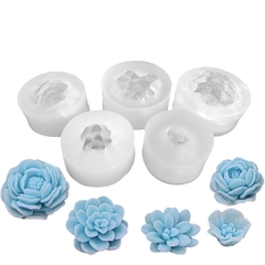 Khuôn Silicon - Hoa Mẫu Đơn Sen Đá Set 5