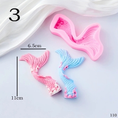 Khuôn Silicon - Biển - Đuôi Cá - #3 - 11x6.7cm