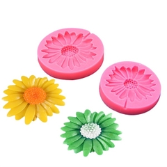 Khuôn Silicon - Hoa Cúc Dẹp Họa Mi Cắm Cây - 7cm