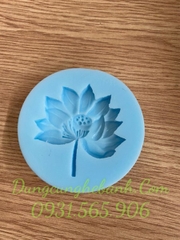Khuôn Silicon - Mặt Ép Hoa Sen - 6.3cm Sen Cành