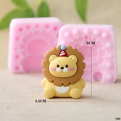 Khuôn Silicon Động Vật Con Sư Tử 2 Mảnh 5cm