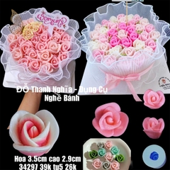 Khuôn Silicon - Hoa Hồng Nụ 5 Cánh D8 sale39k