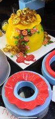Khuôn Silicon Viền Hủ Vàng Mai Xoè 14cm