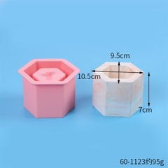 Khuôn Silicon - Chậu Cây - Lục Giác 10.5cm Cao 7cm