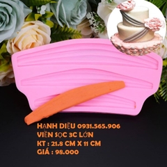 Khuôn Silicon - Viền Họa Tiết - Nhúm Áo 21.8x11cm