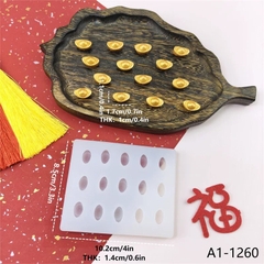 Khuôn Silicon - Thỏi Vàng - vàng 1.8cm 15c