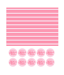 Decal Tem Dây Mother Day 5cm Tầm 10 Tem Màu Hồng