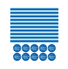 Decal Tem Dây Mother Day 4cm Tầm 10 Tem Màu Xanh