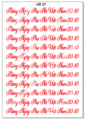 Decal Chủ Đề Gia Đình - GĐ -GĐ27