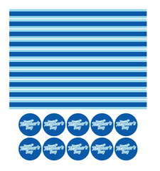 Decal Tem Dây Teacher Day 5cm Tầm 10 Tem Màu Xanh