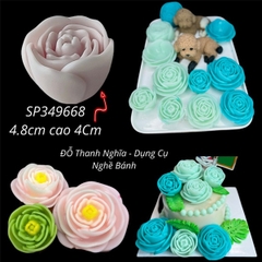 Khuôn Silicon - Hoa Mẫu Đơn - Mẫu Đơn Cánh Vòng 4.8cm