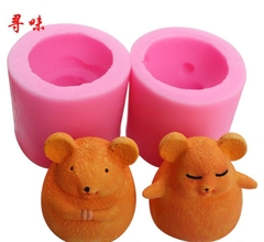 Khuôn Silicon - Động Vật - Chuột Set 2c - Đứng Chấp Tay 8cm