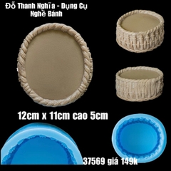 Khuôn Silicon - Chậu Cây - Đan Lưới 12cm