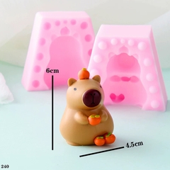 Khuôn Silicon - Động Vật - Capybara 2 Mảnh Quả Quýt 4c