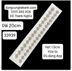 Khuôn Silicon - Viền Chuỗi Dây - Hạt 1.5cm - Dài 20cm