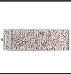 Khuôn Silicon - Viền Mảng Họa Tiết - Hoa Tuyết 31x10cm