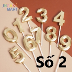 Nến Số - Đèn Cầy Mẫu Đẹp 4.8cm - Số 2