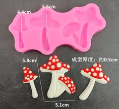 Khuôn Silicon - Rau Củ - Nấm - Vĩ 5.8cm 4c