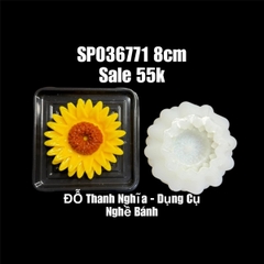 Khuôn Silicon - Hoa Hướng Dương - 7.9cm Khuôn Trắng