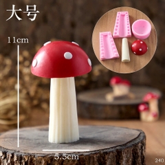 Khuôn Silicon - Rau Củ - Nấm 3 Mảnh 11cm