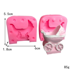 Khuôn Silicon - Em Bé - Xe Nôi Đẩy - 2 Mảnh