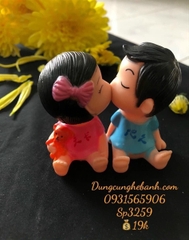Tượng Em Bé - Búp Bê - PKD - Set 2 - Cặp Ngồi Hôn