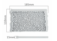 Khuôn Silicon - Viền Mảng Họa Tiết - Xoắn Sợi 17x10cm
