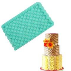 Khuôn Silicon - Viền Mảng 2D - Tứ Giác Chấm 16x10cm