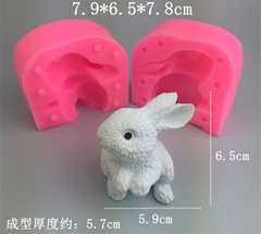Khuôn Silicon - Động Vật - Con Thỏ Nghiêng Phải