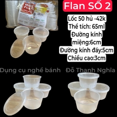 Hộp Nhựa - Bánh Flan VT - Số 2 - 65ml