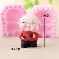 Khuôn Silicon - Ông Thọ Ông Già 2 Mảnh 7.5cm