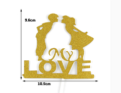 Chữ Love Nhũ Phụ Kiện Trang Trí - XANH DƯƠNG NHŨ