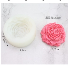 Khuôn Silicon - Hoa Mẫu Đơn - 9cm - Nhụy Xòe