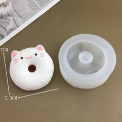 Khuôn Silicon - Mèo Kitty - Khúc Bạch Donut Mèo 7.5cm