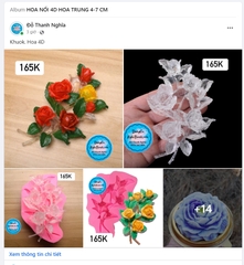 Khuôn Silicon - Hoa Hồng Nở - Cành Hồng sale 150k