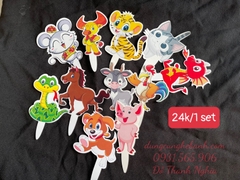 Set Cắm 12 Con Giáp Que Cắm Giấy