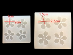 Khuôn Silicon - Hoa Mai Đào Nằm - 1.5cm -2.5cm Set 2 Vĩ