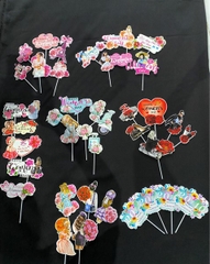 SET CẮM 20/10 CÔ GÁI PARI- PHỤ KIỆN TRANG TRÍ BÁNH