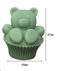 Khuôn Silicon - Động Vật - Gấu Chống Tay Giơ Chân 6cm