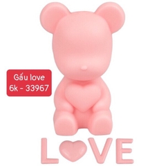 Con Gấu Nhựa - PKD - Bearbrick Xa Xỉ Hồng - Ôm Tim