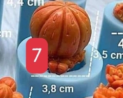 Khuôn Silicon - Sen Đá ĐỨNG  - Set - #7 - 4.5cm - Quanh Khía