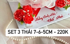 Combo 3 Khuôn Silicon Hoa Hồng 7-6-5Cm