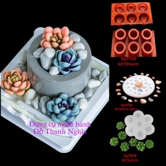 Khuôn Silicon - Bia - Ly - Chậu Cây 7x4cm Vĩ 6c